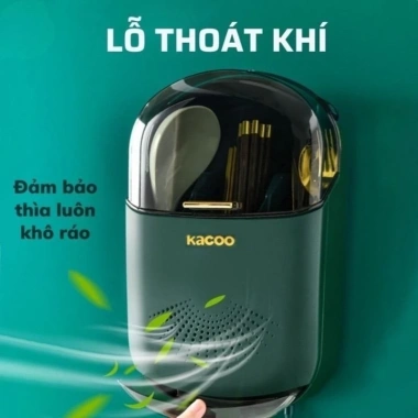 Hộp Đựng Đũa Muỗng Thìa Treo Tường, Khay Hứng Nước, Nắp Đậy, Chống Côn Trùng 7 Hộp Đựng Đũa Muỗng Thìa Treo Tường, Khay Hứng Nước, Nắp Đậy, Chống Côn Trùng 7