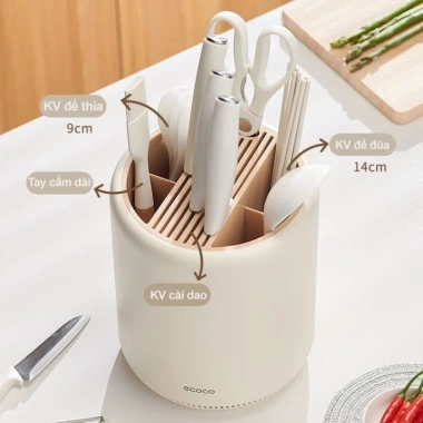 Hộp Đựng Đũa Thìa Dao Kéo ECOCO E24.019 Ống Cắm Nhà Bếp Hiện Đại Giá 163.400 VND