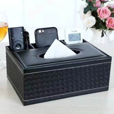 Hộp đựng giấy ăn da cao cấp kèm khay – Đa năng trên ô tô, tiện lợi, chỉ 105.000₫