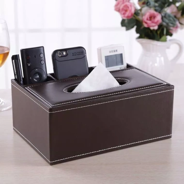 Hộp đựng giấy ăn da cao cấp kèm khay – Đa năng trên ô tô, tiện lợi, chỉ 105.000₫