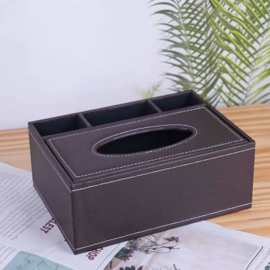 Hộp đựng giấy ăn da cao cấp kèm khay – Đa năng trên ô tô, tiện lợi, chỉ 105.000₫