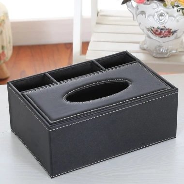 Hộp đựng giấy ăn da cao cấp kèm khay – Đa năng trên ô tô, tiện lợi, chỉ 105.000₫