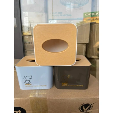 Hộp đựng giấy ăn đa năng hình vuông nắp nhựa giả gỗ 2.738-2.739 - Giá ưu đãi 16.162₫