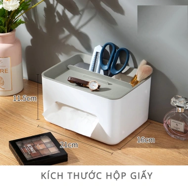 Hộp Đựng Giấy Ăn Sang Trọng Chia Ngăn Đa Năng Nhựa PP Cao Cấp - Giá 65.000 VND (Giảm 22%)