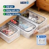 Hộp Đựng Giày Gấp Gọn HERO PVC Dày, Khung Thép Bền, Khóa Kéo Chống Bụi & Côn Trùng