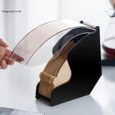 Hộp Đựng Giấy Lọc Cà Phê Tay Nhỏ CORED Nắp Acrylic Bảo Quản Dụng Cụ Barista Nhà Bếp 6