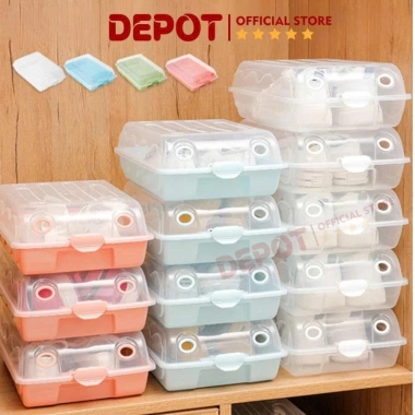 Hộp đựng giày nhựa cứng bền, trong suốt, lắp ráp dễ dàng, gọn gàng nhà cửa, chỉ 49.000₫ (giá gốc 63.700₫)