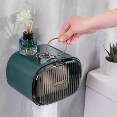 Hộp đựng giấy STGE dán tường nhà tắm, nắp đậy chống nước, decor - chỉ 71.400₫ 5