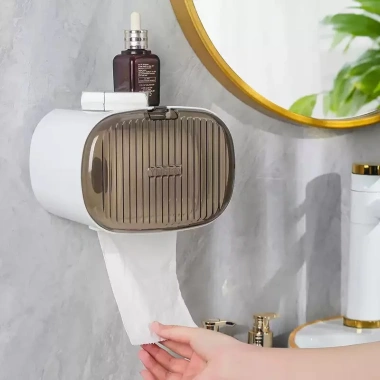 Hộp đựng giấy STGE dán tường nhà tắm, nắp đậy chống nước, decor - chỉ 71.400₫ 6