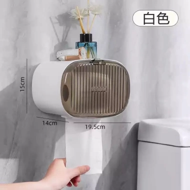 Hộp đựng giấy STGE dán tường nhà tắm, nắp đậy chống nước, decor - chỉ 71.400₫ 9