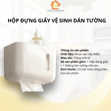Hộp Đựng Giấy Vệ Sinh Dán Tường Parroti Đa Năng – Khay Đặt Điện Thoại Chống Nước Cao Cấp, Giá Ưu Đãi 153.000₫