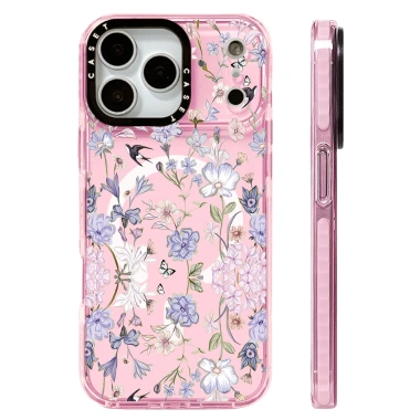 Hộp đựng hình bướm hoa tím hồng – Vỏ sạc không dây từ tính cho iPhone 12‑17, 16E, 17AIR – Silicon mềm, chống sốc 2
