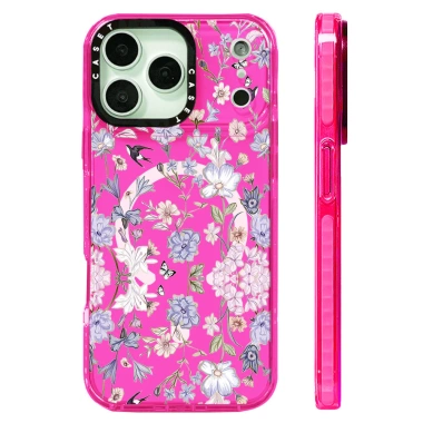 Hộp đựng hình bướm hoa tím hồng – Vỏ sạc không dây từ tính cho iPhone 12‑17, 16E, 17AIR – Silicon mềm, chống sốc 7