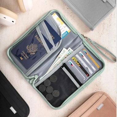 Hộp đựng hộ chiếu gia đình CHARME TT - Ví du lịch đa năng, chống trộm, chặn RFID, công suất lớn, màu trơn 3