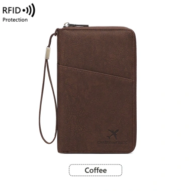 Hộp đựng hộ chiếu RFID chặn - Ví du lịch dây kéo dài, giữ vé & tài liệu, giảm còn 293.933đ 10