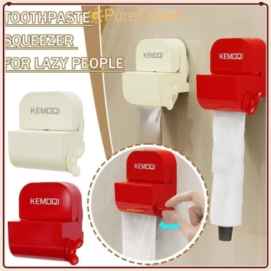 Hộp đựng kem PURECOTTON, máy ép tay, kẹp giá để đồ, không đục lỗ - giá chỉ 45.100₫