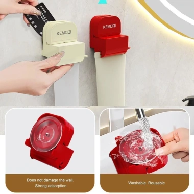 Hộp đựng kem PURECOTTON, máy ép tay, kẹp giá để đồ, không đục lỗ - giá chỉ 45.100₫