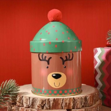 Hộp đựng kẹo Giáng sinh DARON thiếc – Mũ Noel, Người tuyết, Chim cánh cụt – Bánh quy 108.900₫