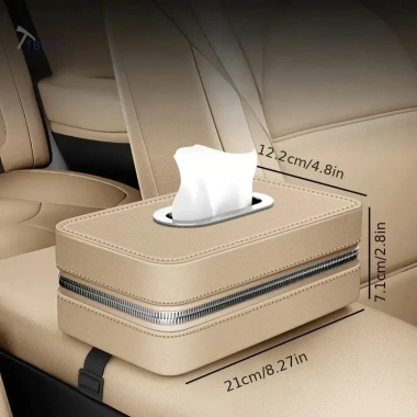 Hộp đựng khăn giấy da ô tô TBRBG - Tựa lưng ghế, đa chức năng, sang trọng, giảm 22% 8
