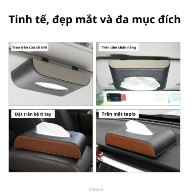 Hộp Đựng Khăn Giấy Gắn Ghế Ô Tô Bọc Da Cao Cấp - Tiết Kiệm 20% Giá 111.000₫