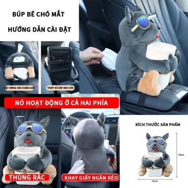 Hộp Đựng Khăn Giấy Hai Trong Một Hình Búp Bê Sáng Tạo Cho Xe Hơi - Giá Giảm 99.847₫