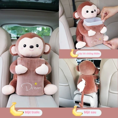 Hộp Đựng Khăn Giấy Hai Trong Một Hình Búp Bê Sáng Tạo Cho Xe Hơi - Giá Giảm 99.847₫