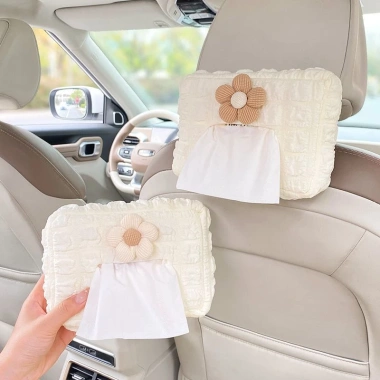 Hộp đựng khăn giấy ô tô cao cấp, tấm che nắng, ghế treo - Giá 38.999 VND