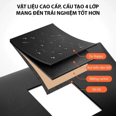 Hộp Đựng Khăn Giấy Ô Tô Da Nappa Cao Cấp, Khóa Kéo Tiện Lợi, Treo Xe Sang Trọng - Giá 158.000₫ 2