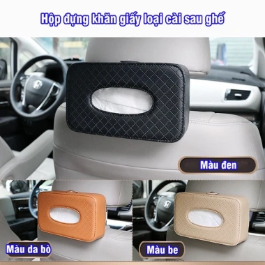 Hộp Đựng Khăn Giấy Xe Hơi Bọc Da Cao Cấp - Lịch Sự, Dễ Dùng, Tặng Khăn Giấy 7 Hộp Đựng Khăn Giấy Xe Hơi Bọc Da Cao Cấp - Lịch Sự, Dễ Dùng, Tặng Khăn Giấy 7