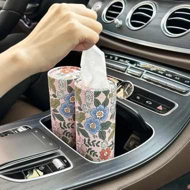 Hộp Đựng Khăn Giấy Xi Lanh Tròn - Số Lượng Lớn, Phù Hợp Xe Ô Tô Du Lịch 3