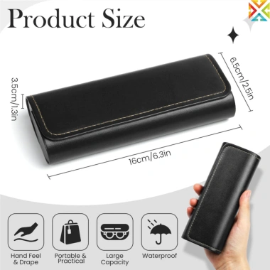 Hộp đựng kính da PU ghép nối thủ công, chống áp suất, quang đọc sách - 58.311₫ 9 Hộp đựng kính da PU ghép nối thủ công, chống áp suất, quang đọc sách - 58.311₫ 9