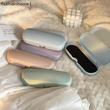 Hộp đựng kính màu kem di động, dễ thương cho sinh viên du lịch - Kính râm VN 5