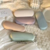 Hộp đựng kính màu kem di động, dễ thương cho sinh viên du lịch - Kính râm VN 7
