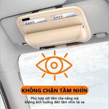 Hộp Đựng Mắt Kính 2 Ngăn SEAMETAL Bằng Da Đa Năng - Gắn Tấm Che Nắng Xe Hơi 5 Hộp Đựng Mắt Kính 2 Ngăn SEAMETAL Bằng Da Đa Năng - Gắn Tấm Che Nắng Xe Hơi 5