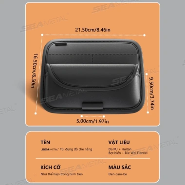 Hộp Đựng Mắt Kính 2 Ngăn SEAMETAL Bằng Da Đa Năng - Gắn Tấm Che Nắng Xe Hơi 8 Hộp Đựng Mắt Kính 2 Ngăn SEAMETAL Bằng Da Đa Năng - Gắn Tấm Che Nắng Xe Hơi 8
