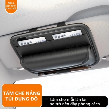 Hộp Đựng Mắt Kính 2 Ngăn SEAMETAL Bằng Da Đa Năng - Gắn Tấm Che Nắng Xe Hơi 9 Hộp Đựng Mắt Kính 2 Ngăn SEAMETAL Bằng Da Đa Năng - Gắn Tấm Che Nắng Xe Hơi 9