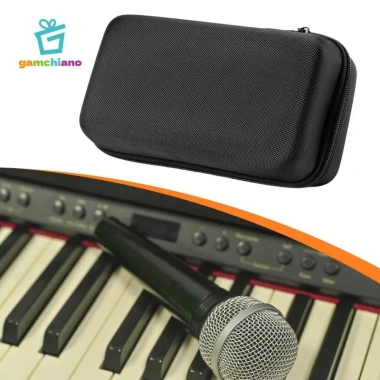 Hộp đựng micro không dây EVA, công suất lớn, chống nước, dây kéo, mic đôi du lịch 2