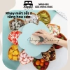 Hộp Đựng Mứt Tết 2 Tầng Cánh Hoa Sen - Khay Bánh Kẹo Sang Trọng, Giá 219.000₫
