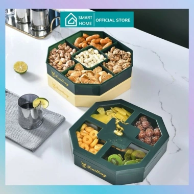 Hộp Đựng Mứt và Khay Bánh Kẹo Tết 3 Tầng Xanh Vàng Cao Cấp - Mẫu Mới Nhất, Giá 119k Loại 1 2