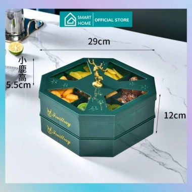 Hộp Đựng Mứt và Khay Bánh Kẹo Tết 3 Tầng Xanh Vàng Cao Cấp - Mẫu Mới Nhất, Giá 119k Loại 1 3