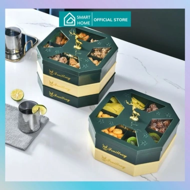 Hộp Đựng Mứt và Khay Bánh Kẹo Tết 3 Tầng Xanh Vàng Cao Cấp - Mẫu Mới Nhất, Giá 119k Loại 1 5