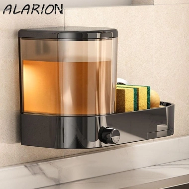 Hộp đựng nước rửa chén ALARION treo tường, giá đỡ bọt biển, dung tích lớn, máy ép tay tiết kiệm, khay thoát nước - 173.580₫