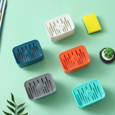 Hộp Đựng Nước Rửa Chén + Miếng Mút Bọt Biển - Giá 60.000 Tiết Kiệm & Tiện Lợi