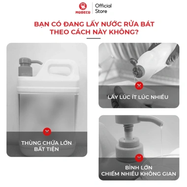 Hộp Đựng Nước Rửa Chén Modeco 2.024 Tự Động Nhả Nước Rửa Bát, Nhựa ABS Cao Cấp, Giá Ưu Đãi 181.300 VND 2