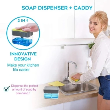 Hộp đựng nước rửa chén thông minh trong suốt tạo bọt tiện lợi, giá chỉ 29.000₫