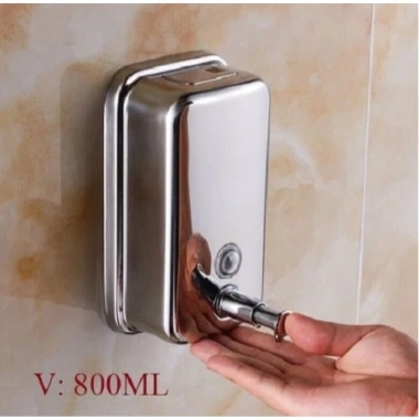 Hộp đựng nước rửa tay xà phòng nhấn treo tường inox - Giá chỉ 188.000 VND, giảm 22%