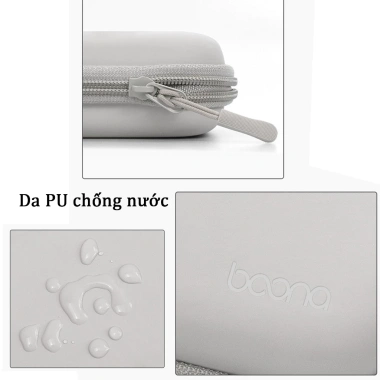 Hộp Đựng Ổ Cứng và Sạc Dự Phòng Da PU Cứng, Đựng Phụ Kiện Sạc Boona - 120k 5