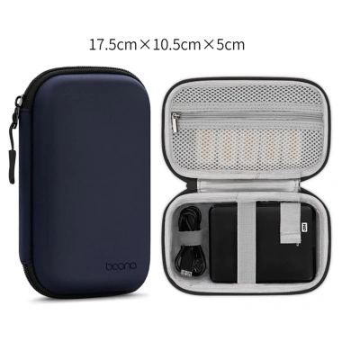 Hộp Đựng Ổ Cứng và Sạc Dự Phòng Da PU Cứng, Đựng Phụ Kiện Sạc Boona - 120k 7