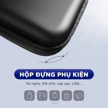 Hộp đựng phụ kiện Ugreen 40.816 chống sốc chống nước - Đựng tai nghe, cáp sạc, USB, giá chỉ 65.000 VNĐ
