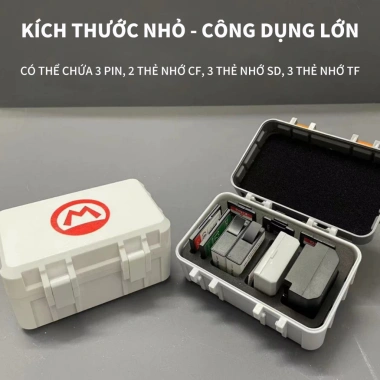 Hộp Đựng Pin Máy Ảnh Chống Ẩm, Ngăn Riêng Pin và Thẻ Nhớ, Bảo Vệ - Giá 21.000đ 8